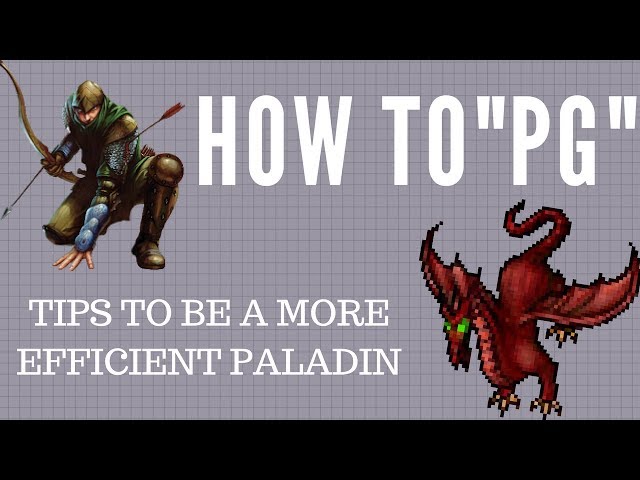 [Tibia] Solo RP Fenrock & POI Dragon Lords + Tips on how paladins can PG exp