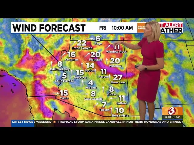 Incoming storm bringing weather changes to Arizona