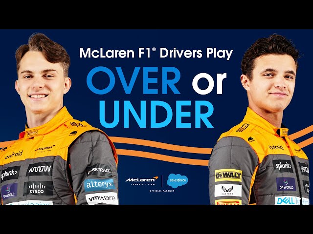 Lando Norris & Oscar Piastri Play "Over or Under" | Formula 1®'s McLaren Racing Team & Salesforce