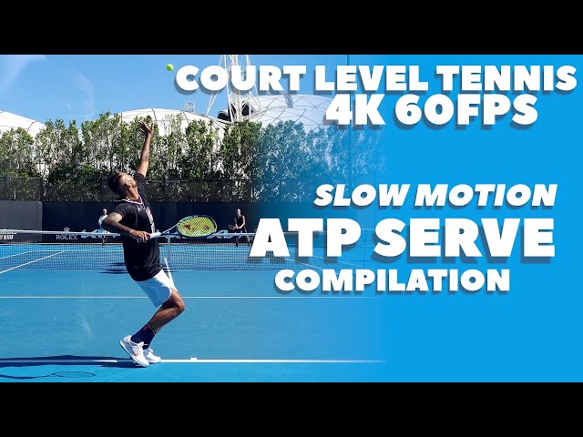 Court Level ATP Serve Compilation 2023 | Slow Motion (4K 60FPS)