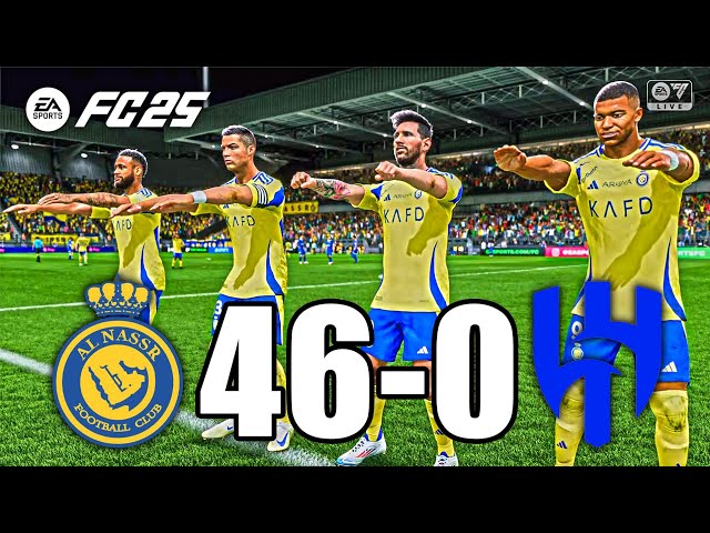 FC25- MESSI RONALDO NEYMAR & MBAPPE | ALL STARS | AL NASSR 46-0 AL HILAL #fc25