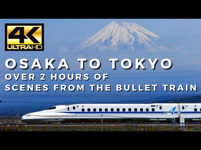 Shinkansen View from the cabin (Over 2 Hours!) -  OSAKA to TOKYO - Bullet Train 大阪から東京まで