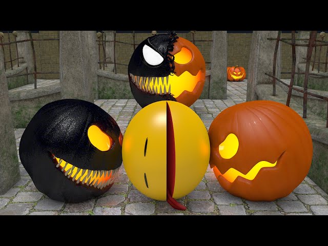 Pacman vs Halloween Monsters - Death Animations