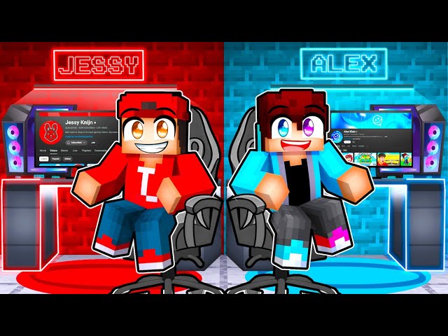 Alex VS Jessy GAME Kamer Bouwen in Minecraft!