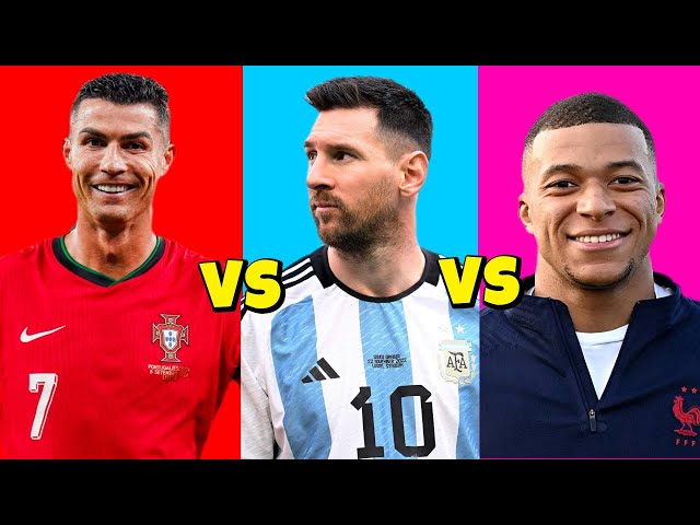 Comparison: Cristiano Ronaldo vs Lionel Messi vs Kylian Mbappé