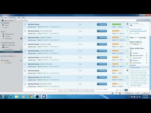 How to Search, Open and Download torrents with Vuze Bittorrent Client 5.0
