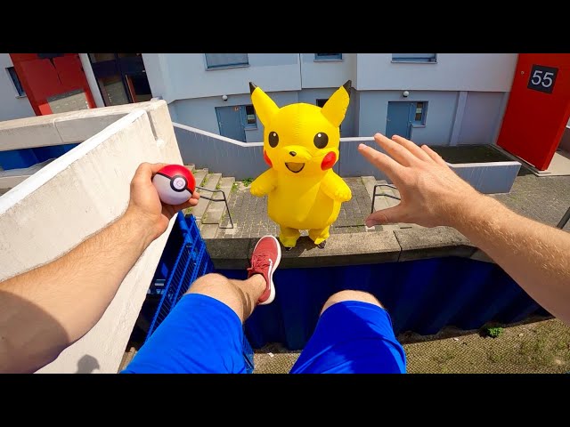 PARKOUR POV vs PIKACHU - Pokémon GO in Real Life