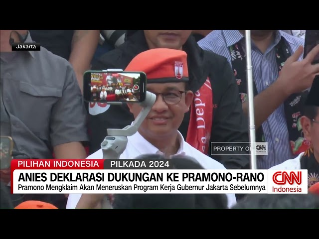 Anies Deklarasi Dukungan Ke Pramono-Rano