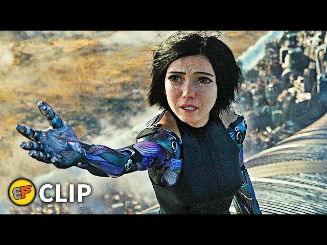 Hugo's Fall Scene | Alita Battle Angel (2019) Movie Clip HD 4K