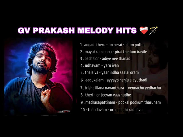 GV Prakash tamil hits | Melody songs | #trending #tamil #gvprakash