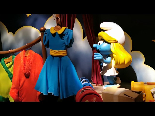 Little Mia in The Smurfs Studio ride in Smurfs Village Motiongate Dubai. Dubai parks and resorts.