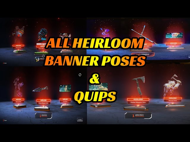 All Heirloom Banner Poses and Quips (Apex Legends)