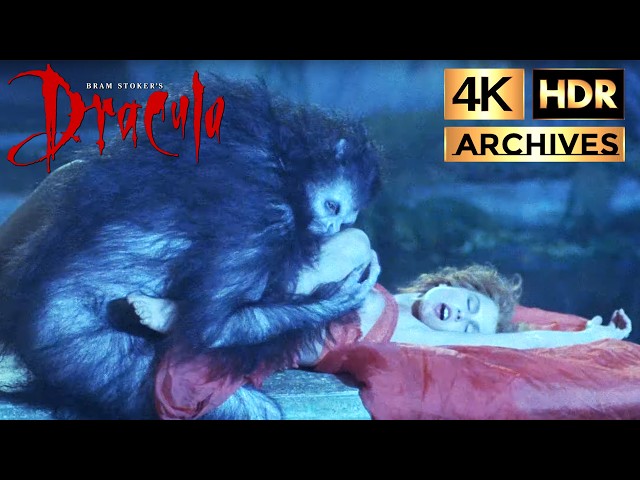 Bram Stoker's Dracula [ 4K - HDR ] Dracula Bites Lucy The First Time - Rain Scene (1992)