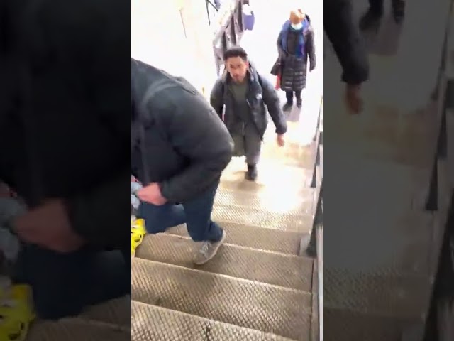 Homeless Woman in 34 st Penn Station