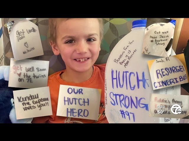 Mott Children's Hospital patients offer support to Hutchinson after his injury