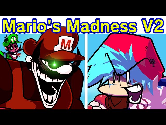 Friday Night Funkin' VS Mario's Madness V2 FULL WEEK + Cutscenes (FNF Mod) (Mario 85'/MX/Mario.EXE)