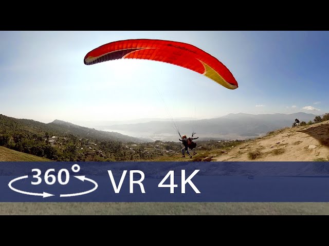 Paragliding near the Himalayas in 360 / VR (Royal Mountain Travel Nepal)