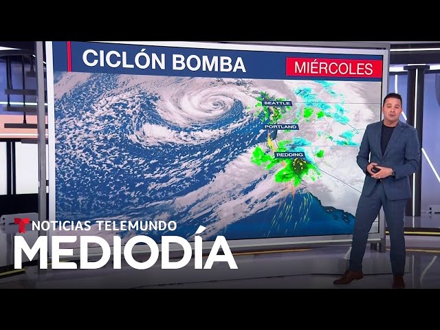 Parece un huracán pero es una bomba ciclónica y ya cobró una vida en el Oeste | Noticias Telemundo