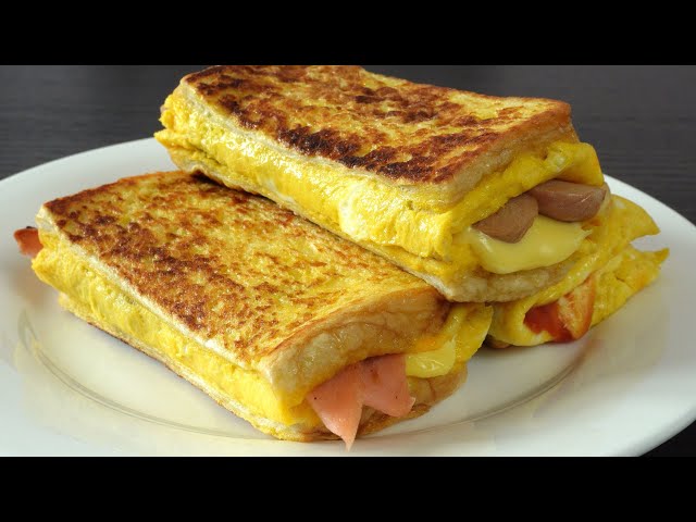 Egg toast | Egg sandwich | Egg cheese sandwich | MOST DELICIOUS + EASY breakfast recipe!!