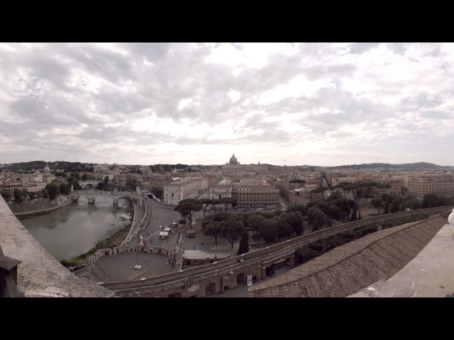 360 video: View from Castel Sant’Angelo, Rome, Italy