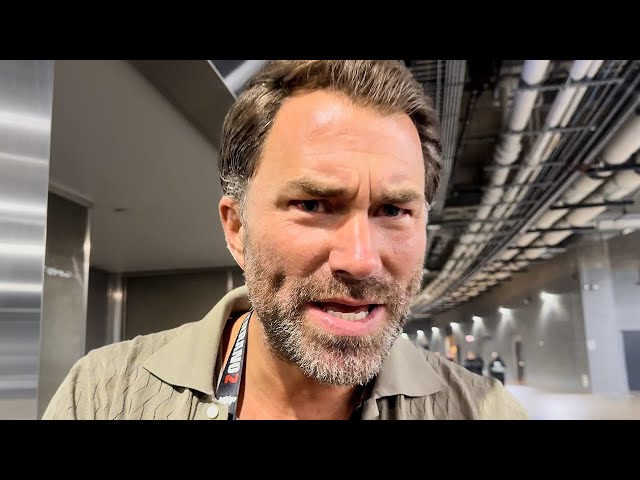 HORRIBLE TO WATCH - Eddie Hearn REACTS to Mike Tyson vs Jake Paul & Katie Taylor beating Serrano!