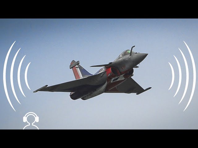 [3D Binaural Audio] Dassault Rafale display on the Italian shores: Immersive ASMR Fighter Jet Roar!