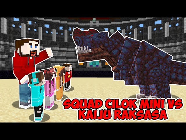 AKU PAKSA 1000 B0CIL SQUAD CILOK MINI VS KAIJU MONSTER RAKSASA MENGERIKAN DI MINECRAFT !!!