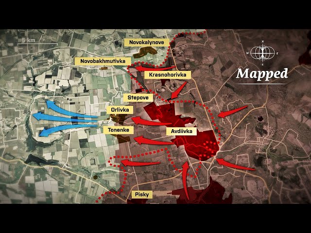 Russia Takes Avdiivka. Ukraine Attacks RU Refineries [Mapped]