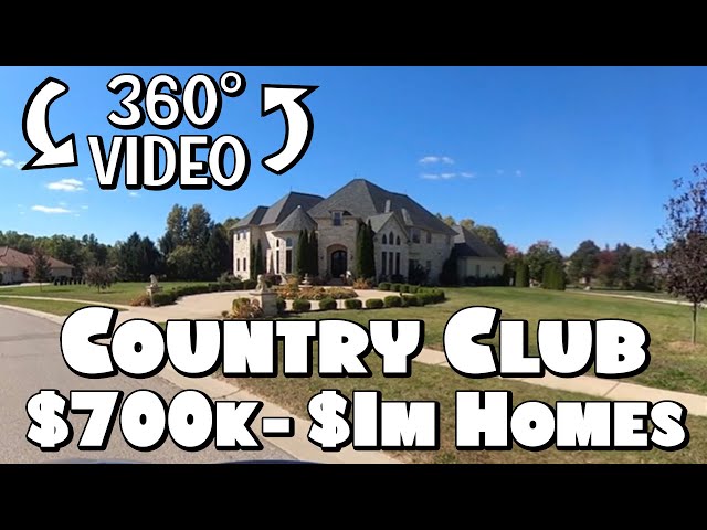 Driving the Wealthy Neighborhood Around Panther Creek Country Club in Springfield, IL 360° Travel