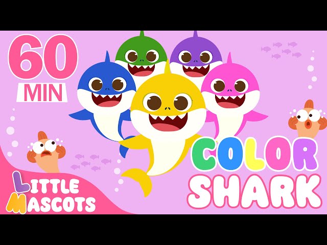 Baby Shark Colors | Baby Shark Dance + more } Little Mascots Nursery Rhymes & Kids Songs