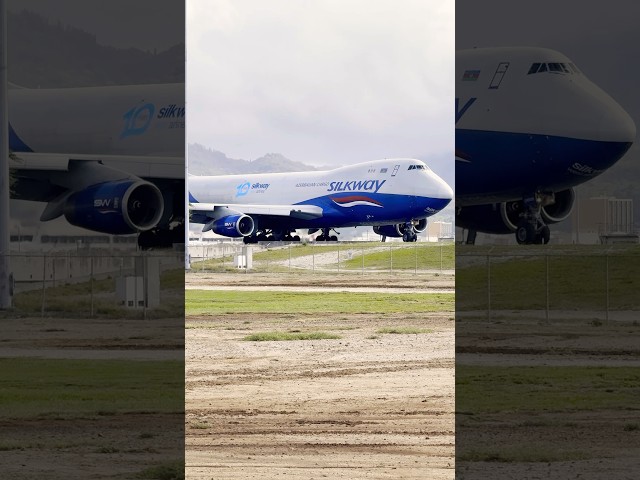 Silk Way West Airlines B747 taxiing outbound in HNL Int’l Airport #cargoplane #aviation #b747 #2024