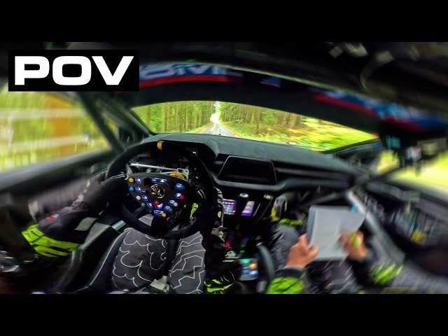 Central European Rally 2024 - Helmet POV Oliver Solberg with Pacenotes