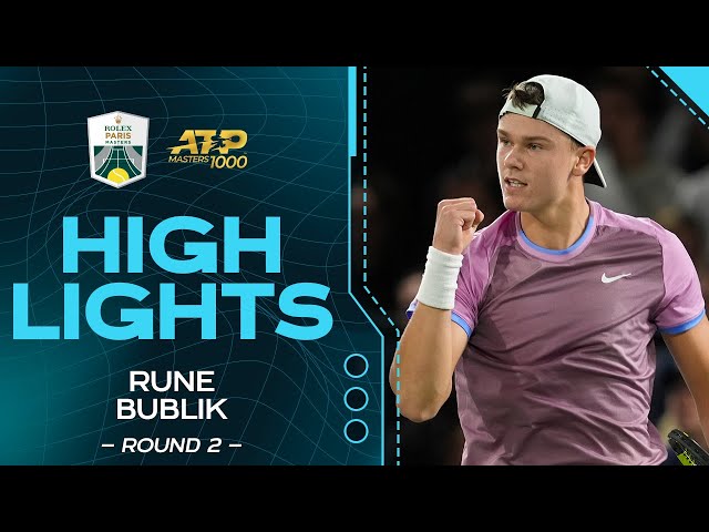 Rune v. Bublik Round 2 Highlights | Rolex Paris Masters 2024