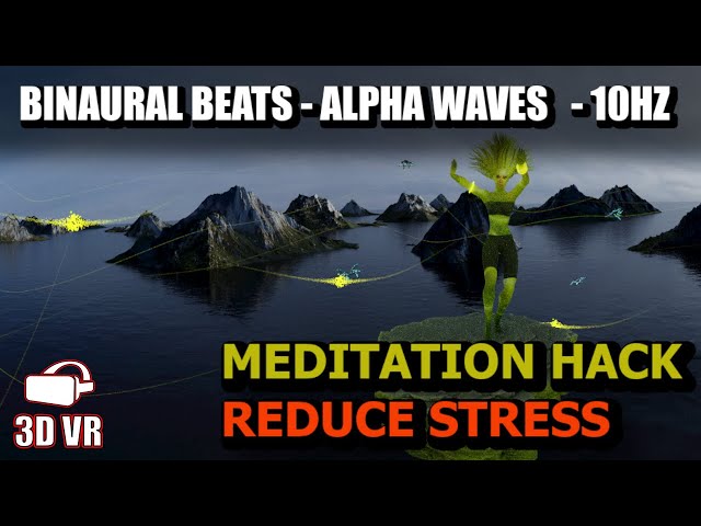 Increase Alpha Brain Waves Using Meditation Music W/ 10 hz Binaural Beats & Visual Stimulus.