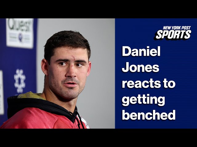 Emotional Daniel Jones speaks after Giants benching