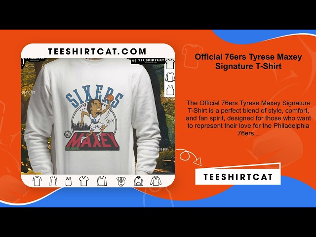 Official 76ers Tyrese Maxey Signature T-Shirt