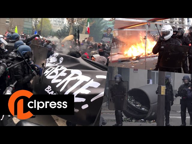 Gilets Jaunes : violents incidents pour les 3 ans du mouvement (21 novembre 2021, Paris) [4K]