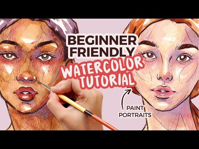 how to use watercolor to paint faces | step by step tutorial