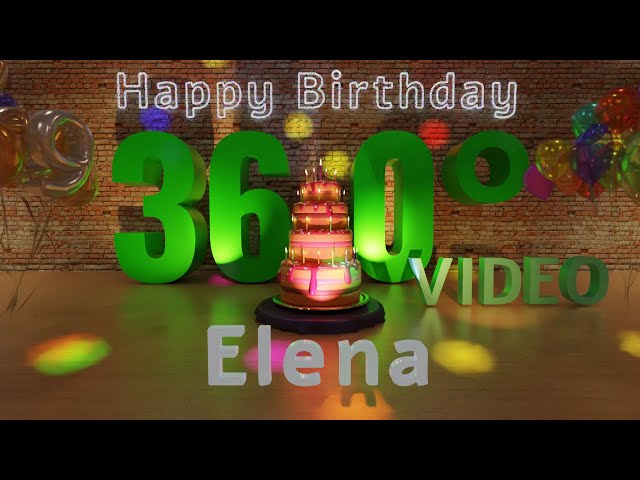 🎉 Elena's 360° Interactive Happy Birthday Party – Rotate Your Phone! 🎈 [EN]