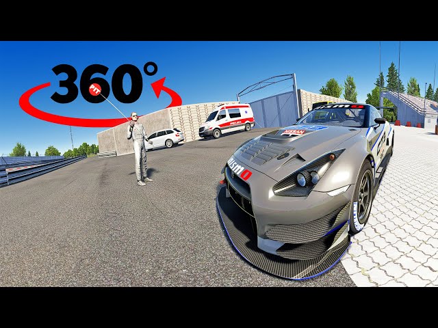 Car racing 360° Nissan Nismo GT3 Amazing Exhaust Sound