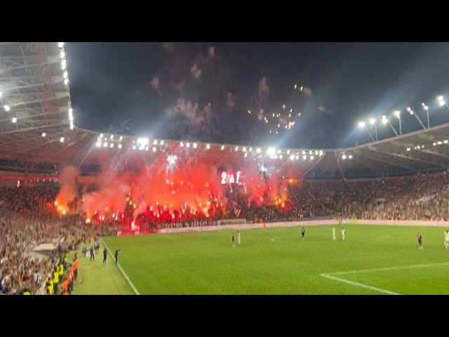 Servette - Chelsea 2:1: Amazing atmosphere with fireworks  - 29/08/2024