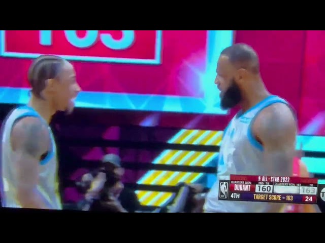 Lebron James with the game winning shot all star game