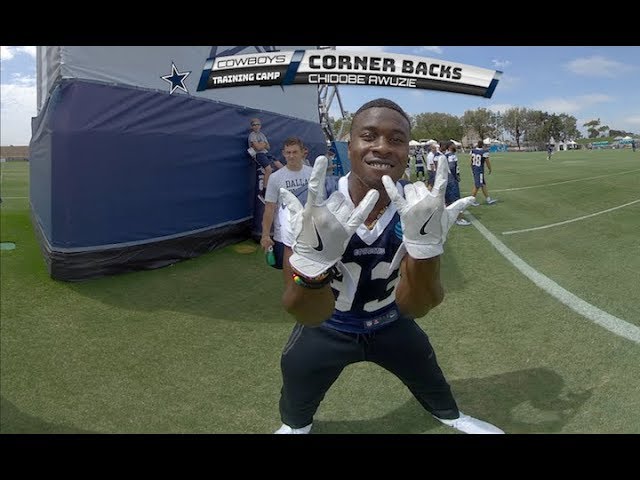 Dallas Cowboys DB Chidobe Awuzie lil dance at practice in VR