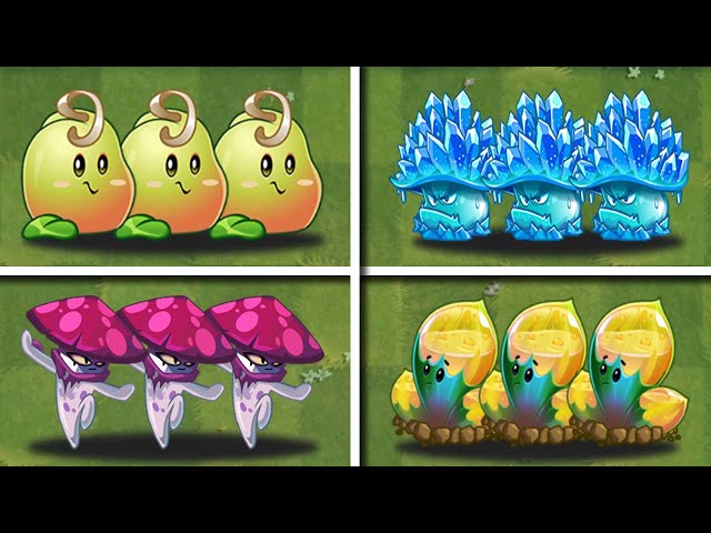 4 Team New Plants Battlez Nightcap & Ice shroom OP - PvZ 2 Team Plants vs Team Plants