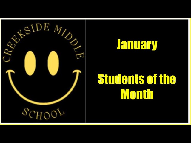 Student of the Month  January