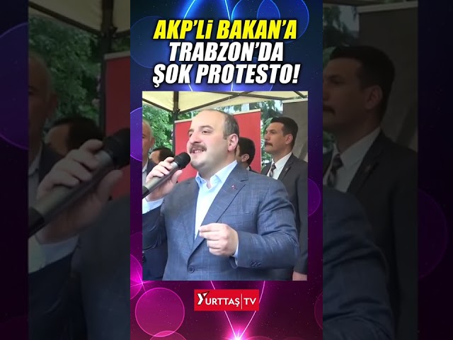 AKP'li Bakan Mustafa Varank'a Trabzon'da şok protesto!