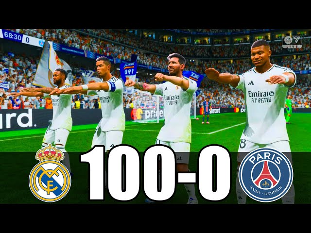 FC 25 | RONALDO, MESSI, MBAPPE, NEYMAR, ALL STARS | REAL MADRID 100 - 0 PSG | UCL FINAL