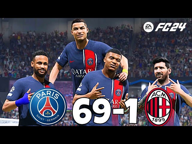 EA FC 24 - RONALDO , MESSI , HAALAND , MBAPPE, ALL STARS - PSG Vs. Ac Milan | PS5™ [4K60]