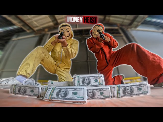 Parkour MONEY HEIST 2 | ESCAPE from POLICE In REAL LIFE ( bella ciao remix ) money heist yellow