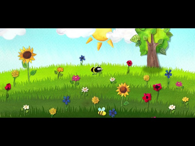 Honey bee takes honey from various flowers || Animated cartoon video